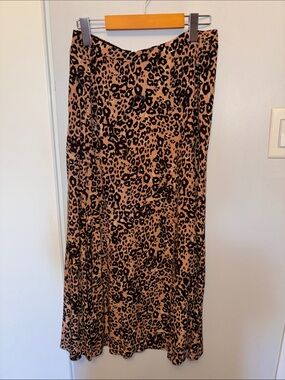 Wilfred Leopard Print Slip skirt - Black on Tan